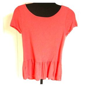 Peplum coral top
